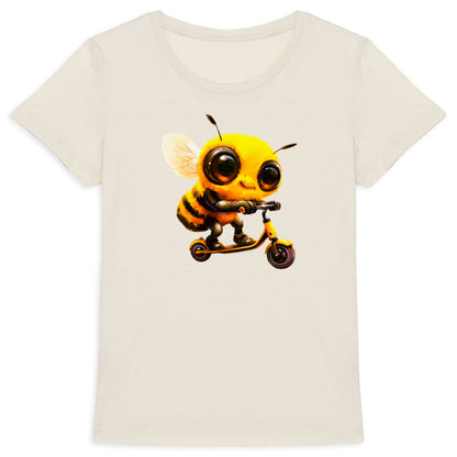 Scootering Bee Front T-shirt Femme à Col Rond