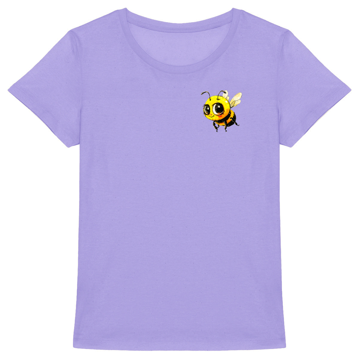 Cute Bee 4 Logo T-shirt Femme à Col Rond