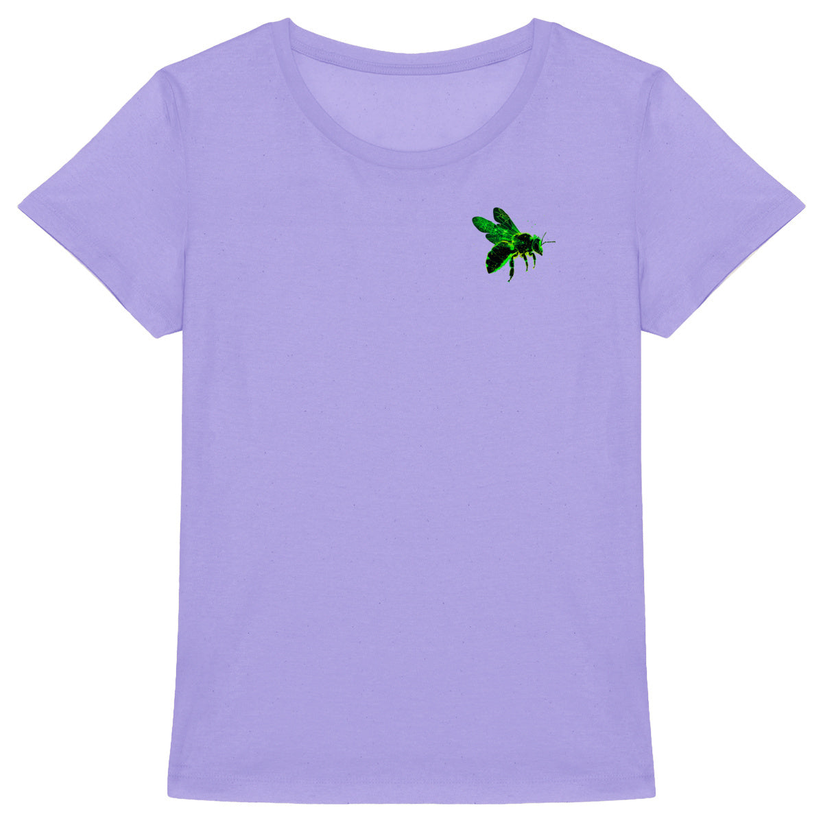 Celestial Green Bee 2 Logo T-shirt Femme à Col Rond