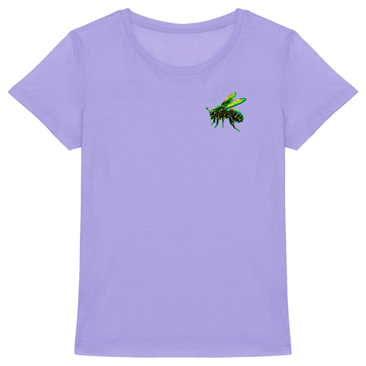 Eletronic Chip Green Bee 2 Logo T-shirt Femme à Col Rond