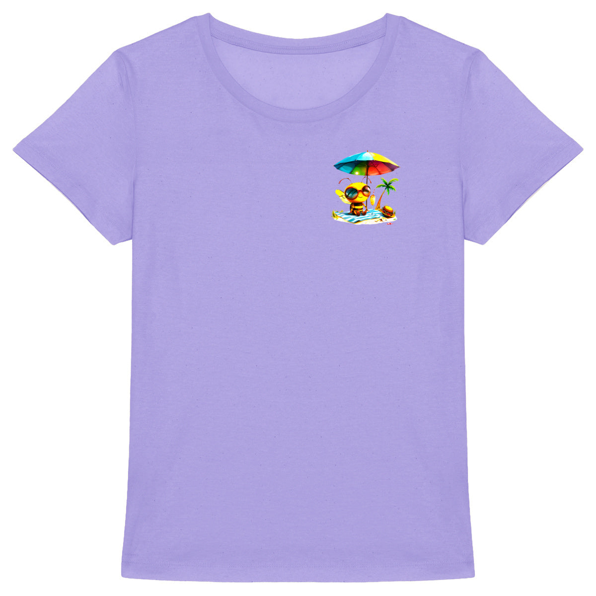 Chilling Bee at the Beach Logo T-shirt Femme à Col Rond