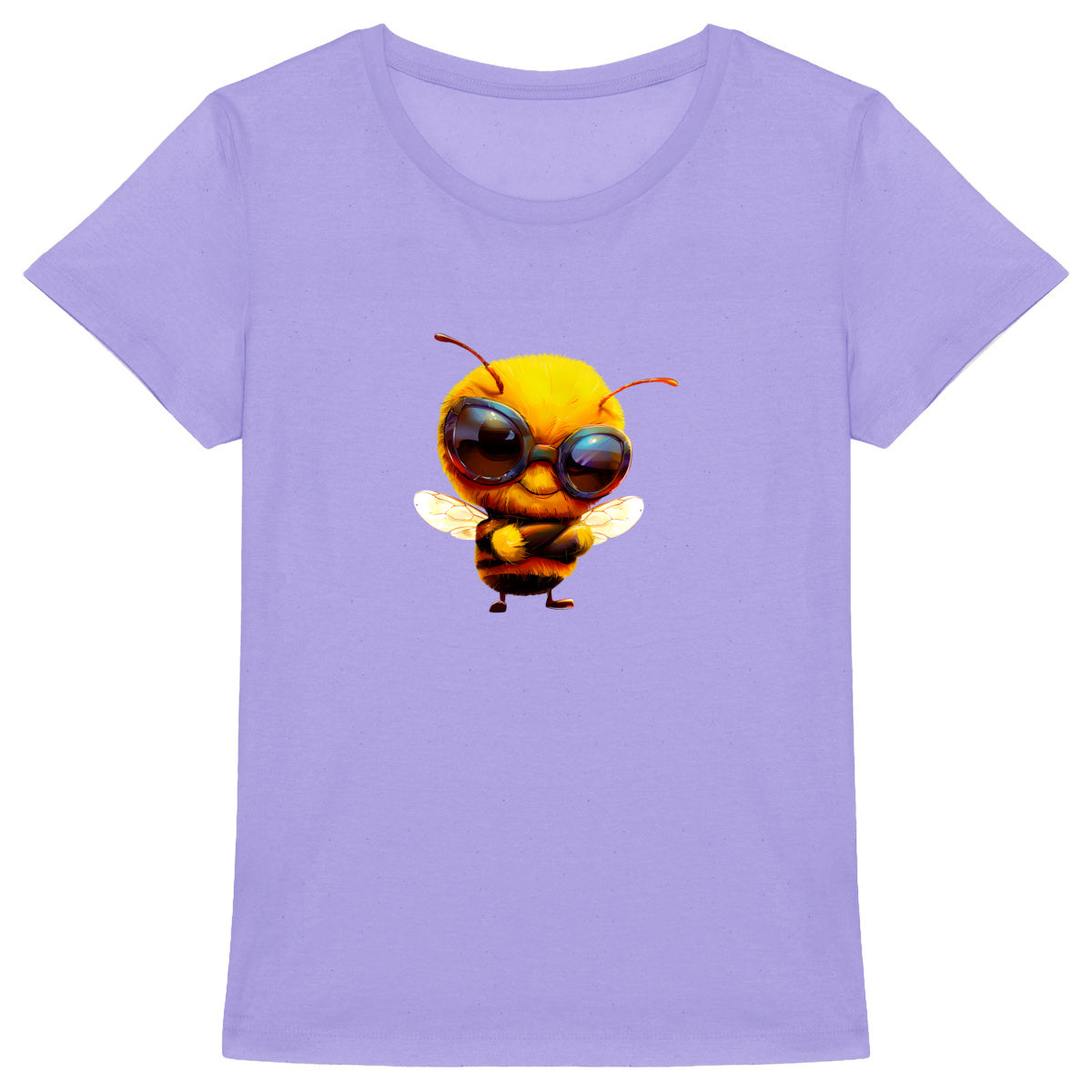 Cool Bee 2 Front T-shirt Femme à Col Rond