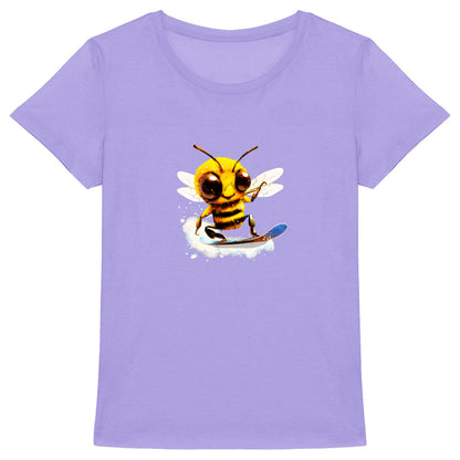 Snowboarding Bee Front T-shirt Femme à Col Rond