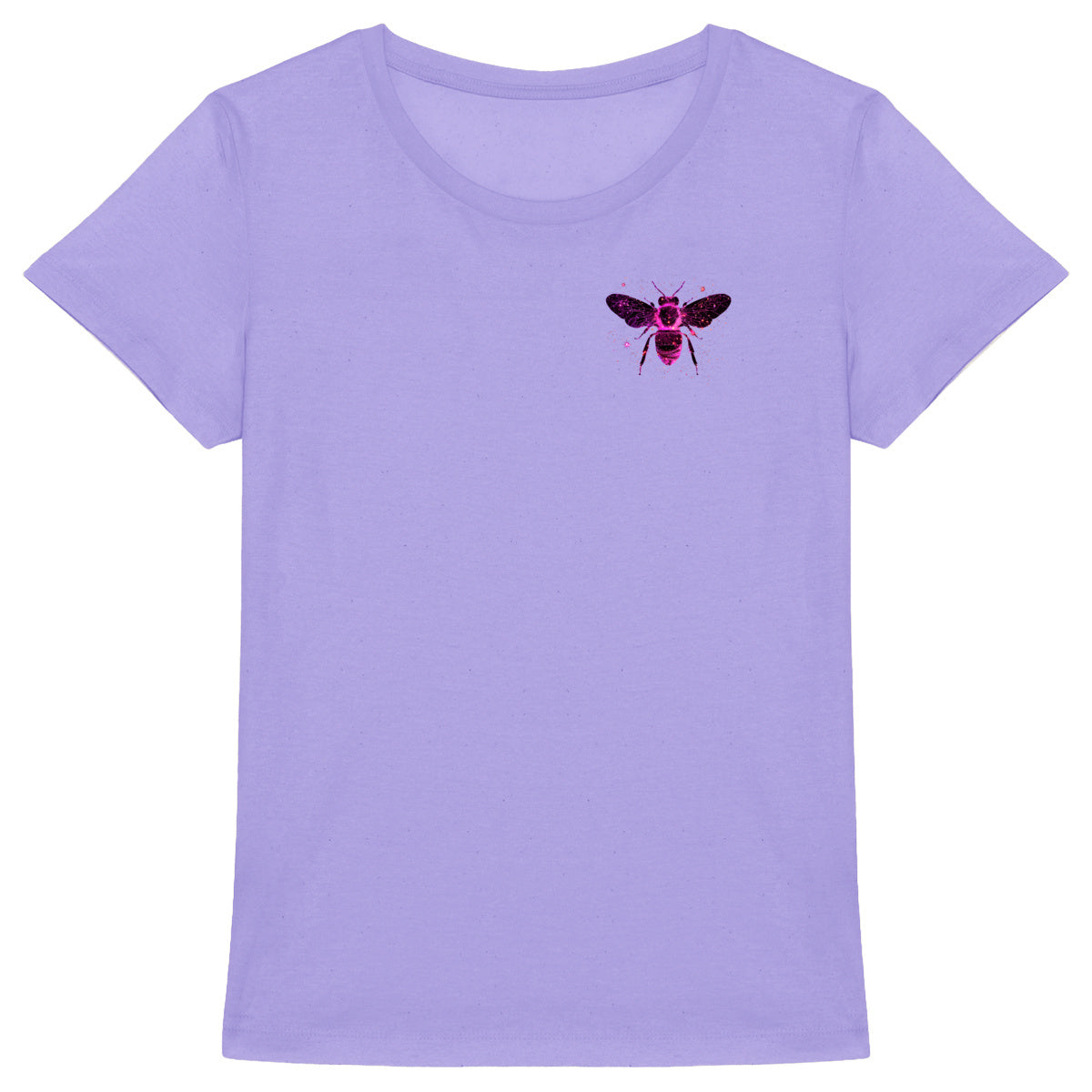 Celestial Purple Bee 1 Logo T-shirt Femme à Col Rond