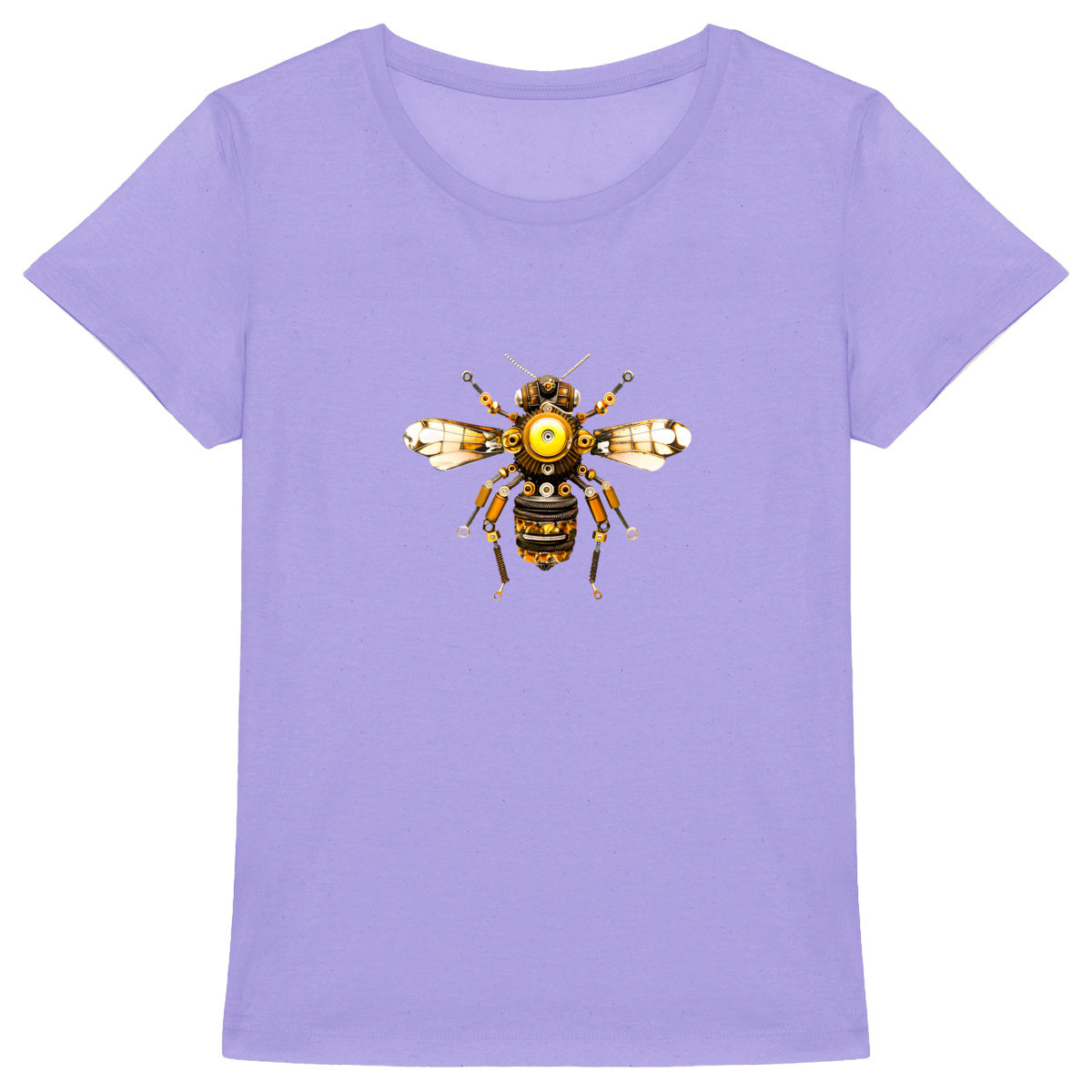 Bee Bolted 3 Front T-shirt Femme à Col Rond 