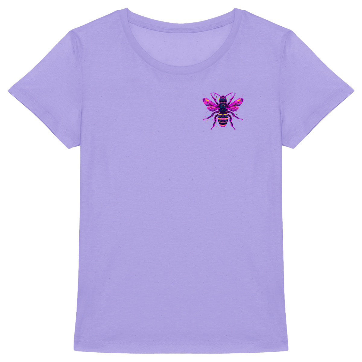 Eletronic Chip Purple Bee 1 Logo T-shirt Femme à Col Rond