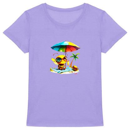 Chilling Bee at the Beach Front T-shirt Femme à Col Rond