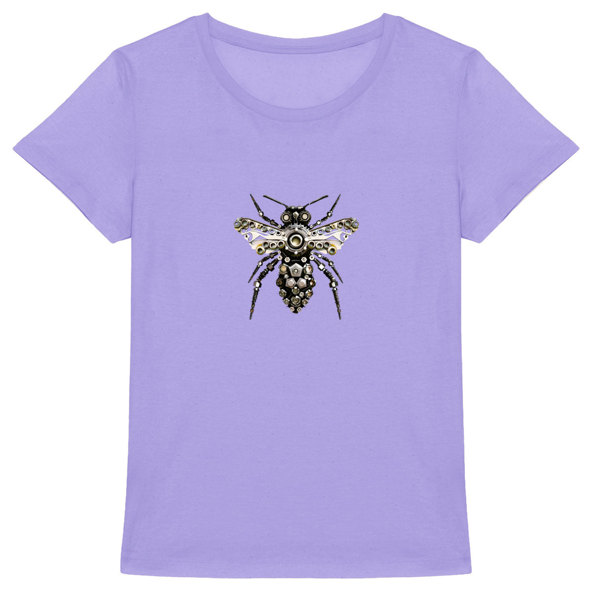 Bee Bolted 6 Front T-shirt Femme à Col Rond 