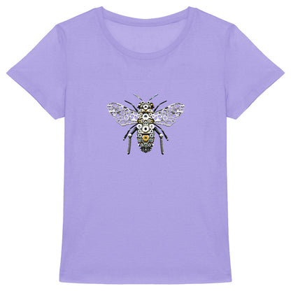 Bee Bolted 5 Front T-shirt Femme à Col Rond 