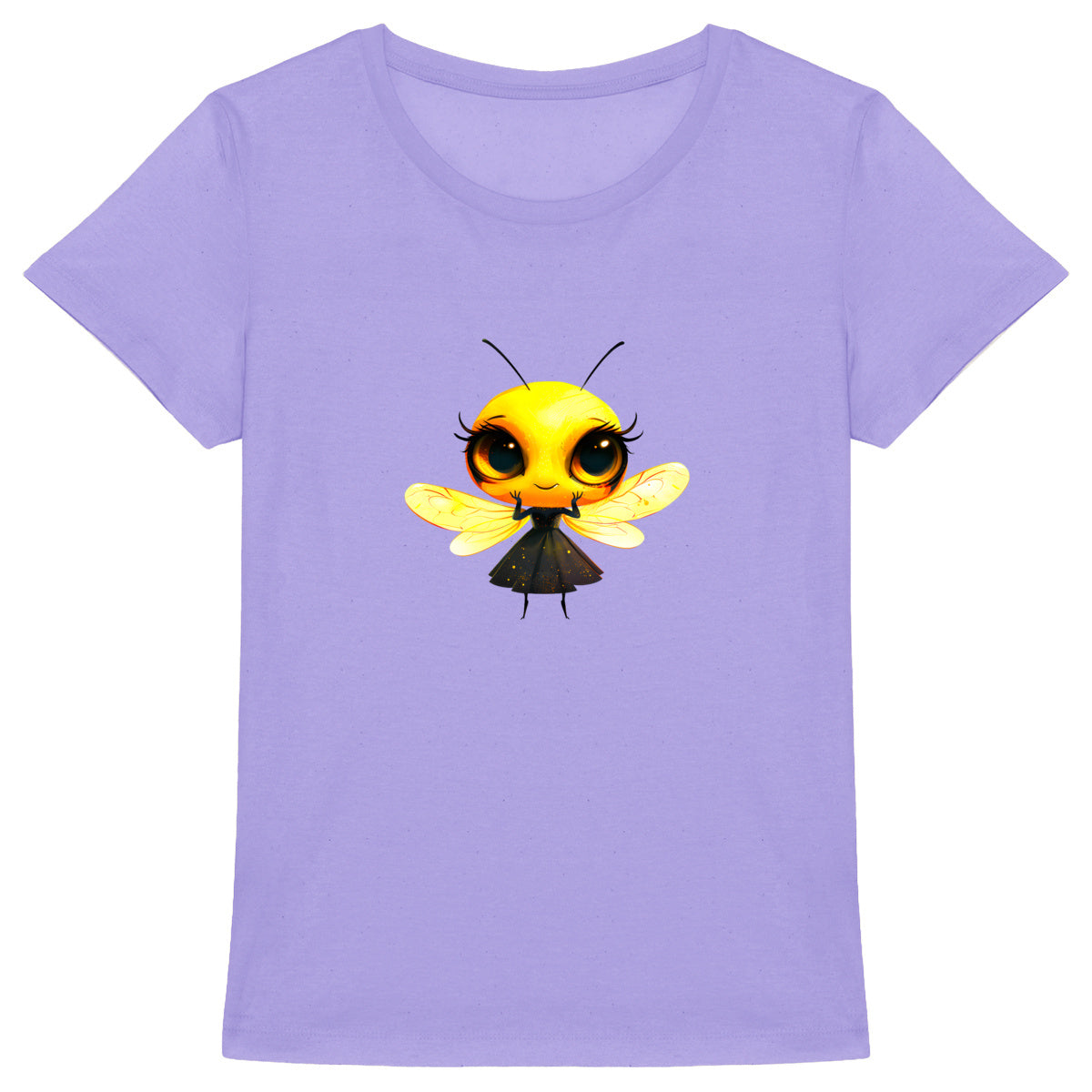 Dressed Up Bee 2 Front T-shirt Femme à Col Rond