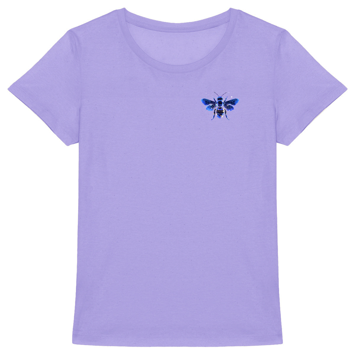 Celestial Blue Bee 1 Logo T-shirt Femme à Col Rond