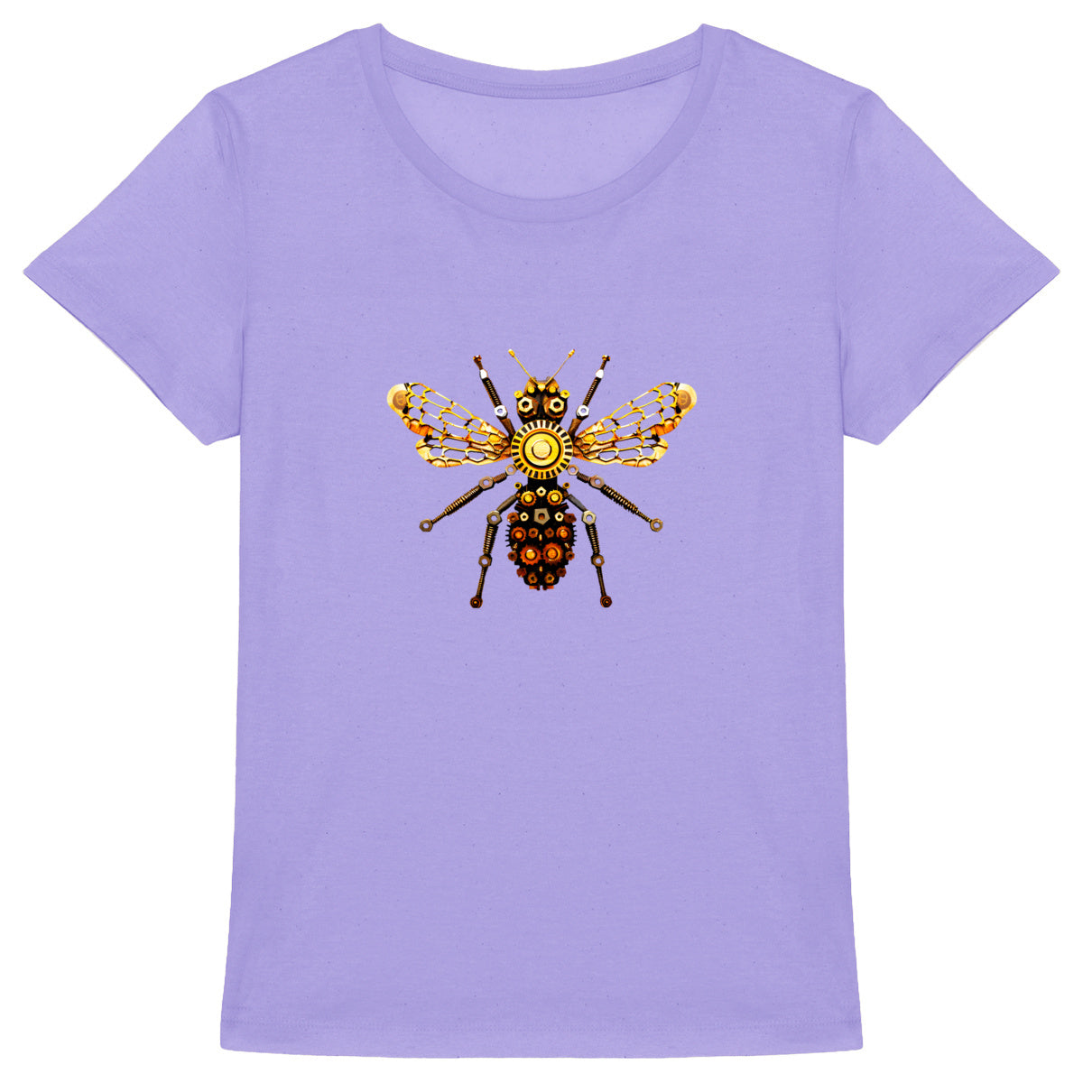 Bee Bolted 1 Front T-shirt Femme à Col Rond