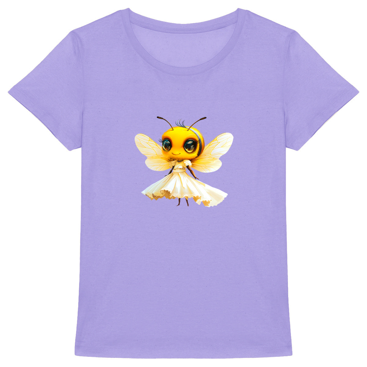 Dressed Up Bee 1 Front T-shirt Femme à Col Rond