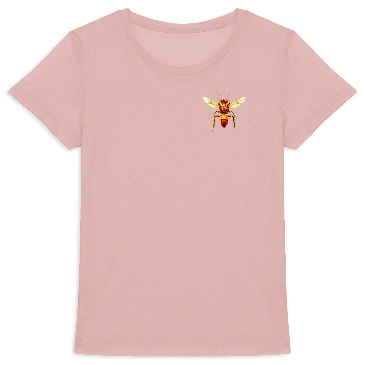 Iron Man Bee Logo T-shirt Femme à Col Rond