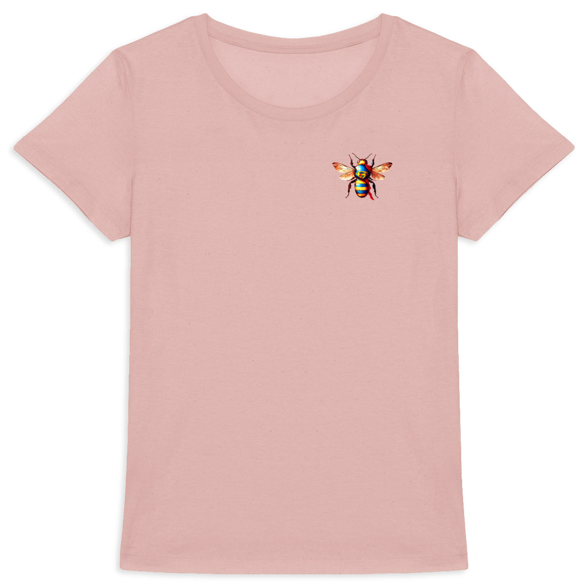 Super Man Bee Logo T-shirt Femme à Col Rond