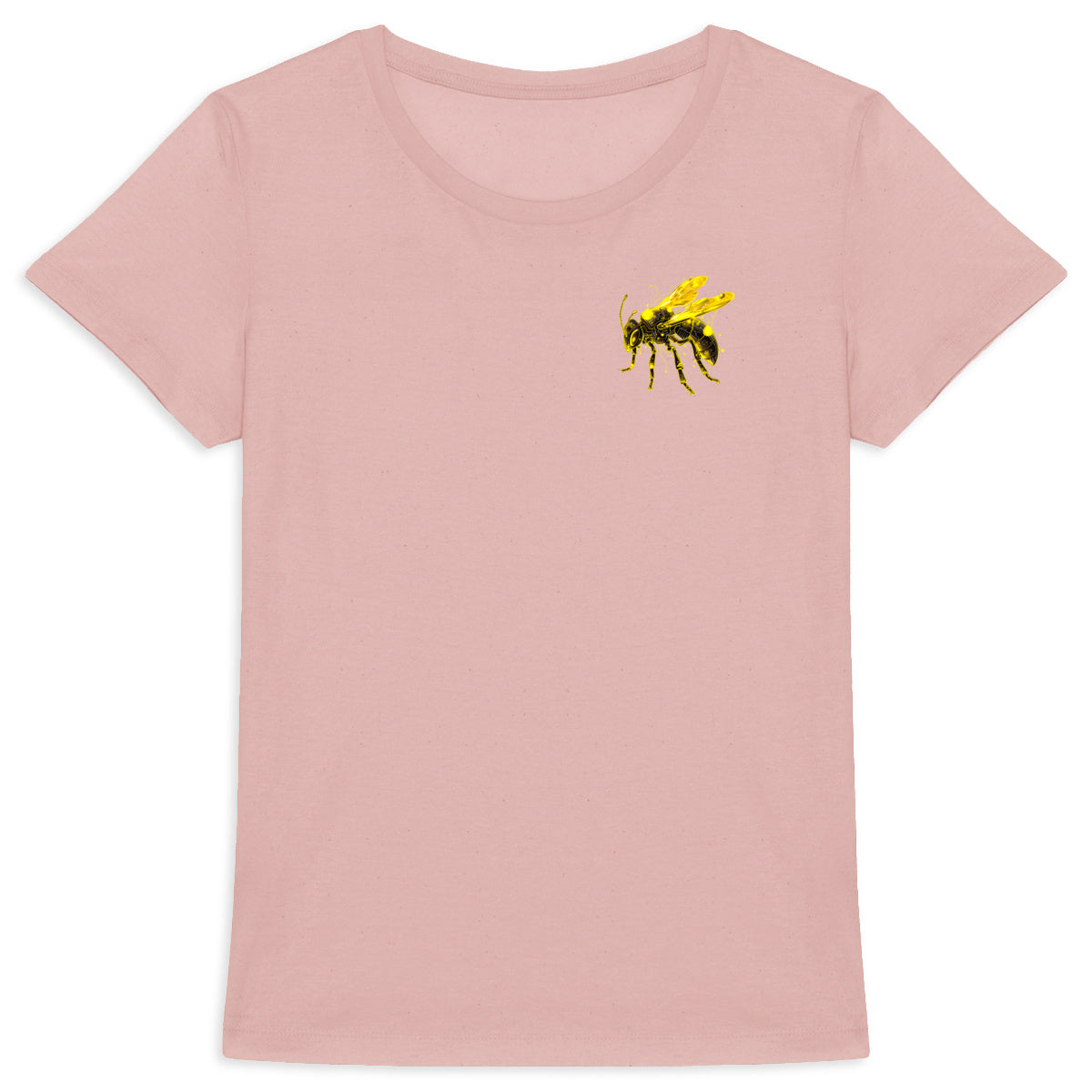 Eletronic Chip Yellow Bee 2 Logo T-shirt Femme à Col Rond