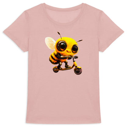 Scootering Bee Front T-shirt Femme à Col Rond