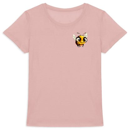 Cute Bee 2 Logo T-shirt Femme à Col Rond