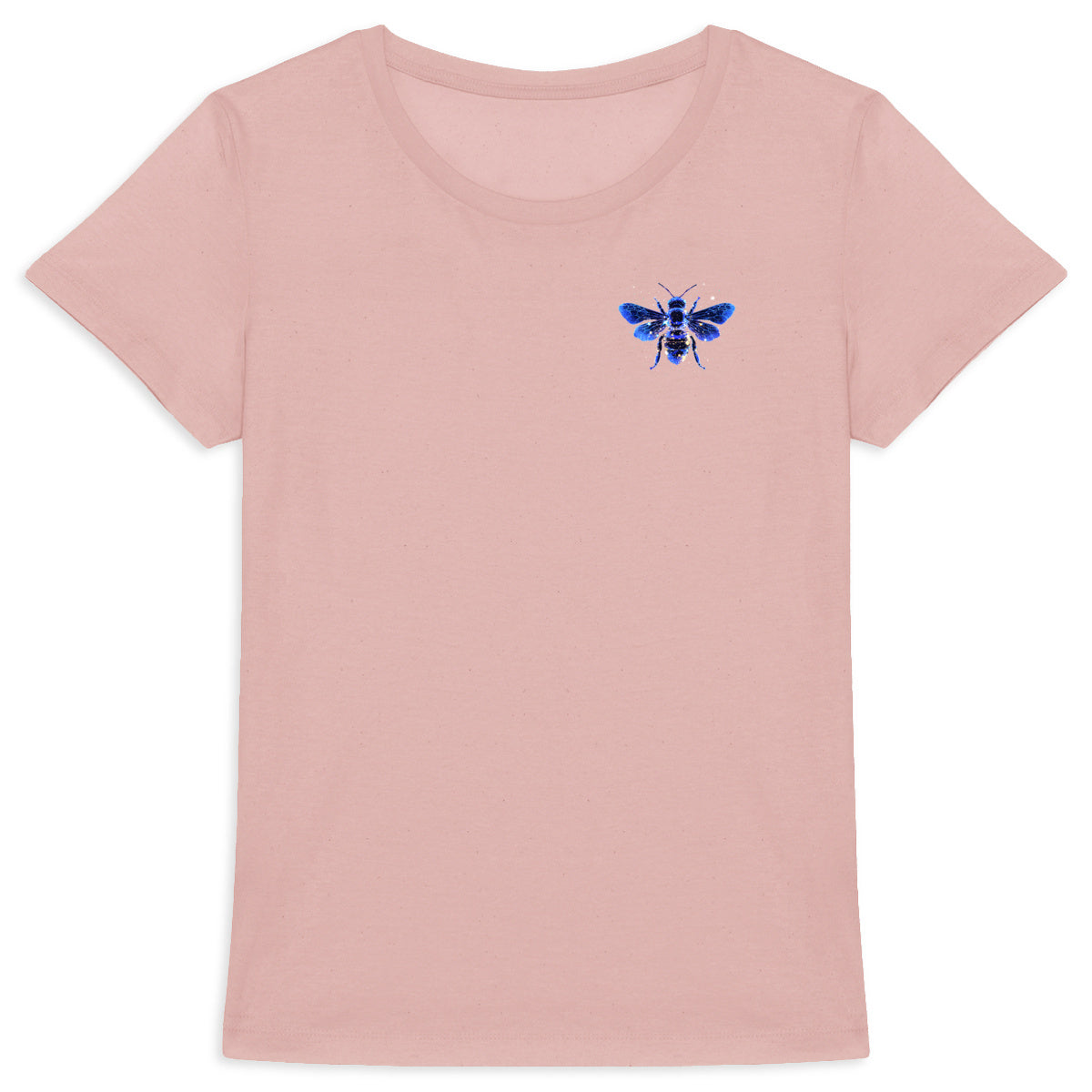 Celestial Blue Bee 1 Logo T-shirt Femme à Col Rond