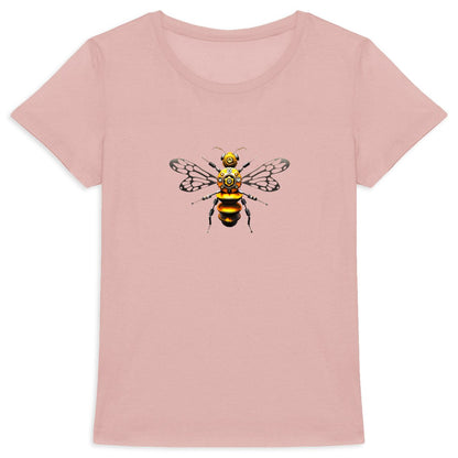 Bee Bolted 4 Front T-shirt Femme à Col Rond 