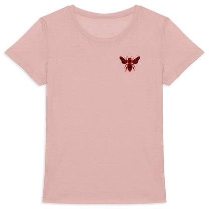 Celestial Red Bee 1 Logo T-shirt Femme à Col Rond