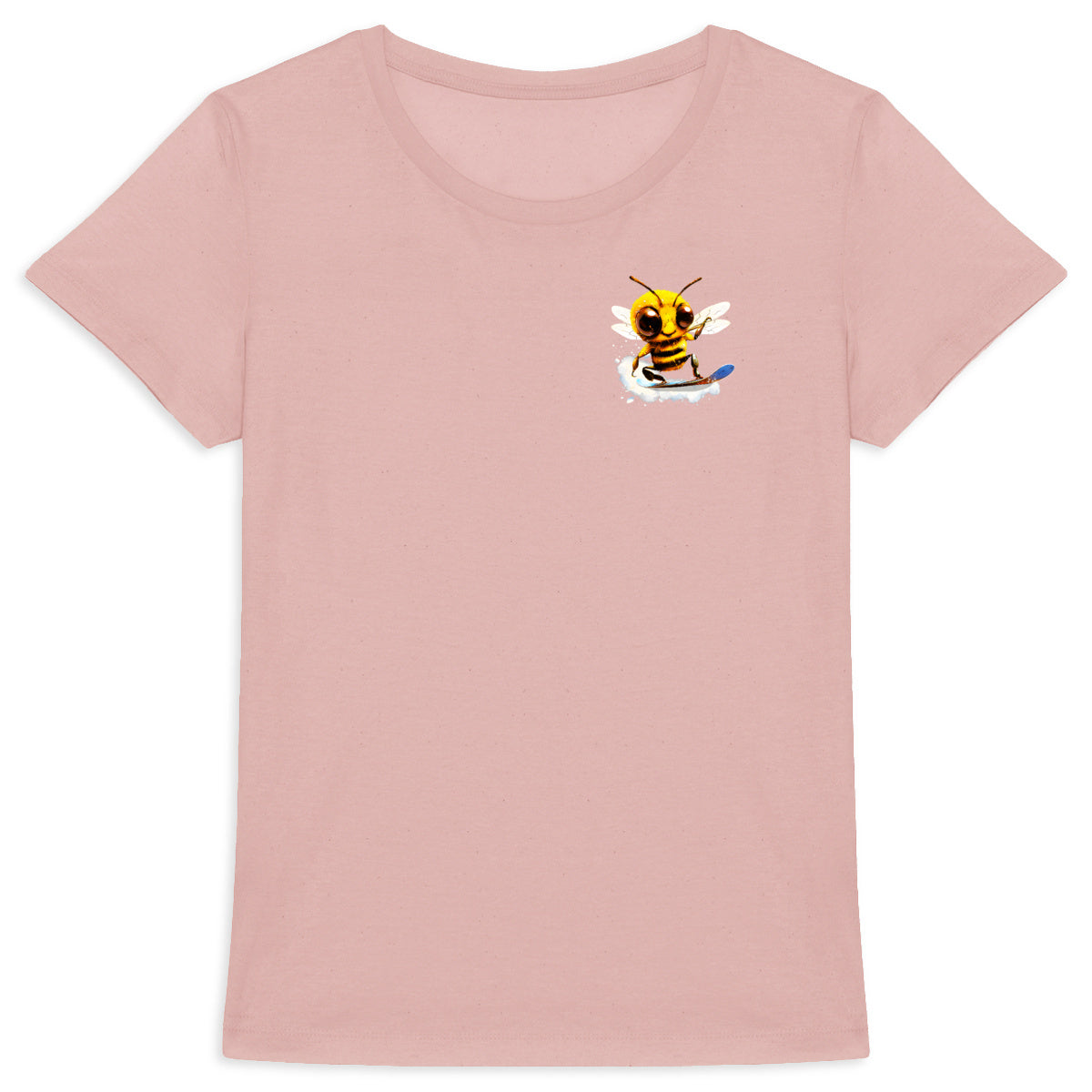 Snowboarding Bee Logo T-shirt Femme à Col Rond