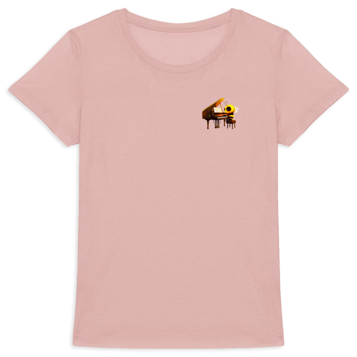 Piano Bee 1 Logo T-shirt Femme à Col Rond