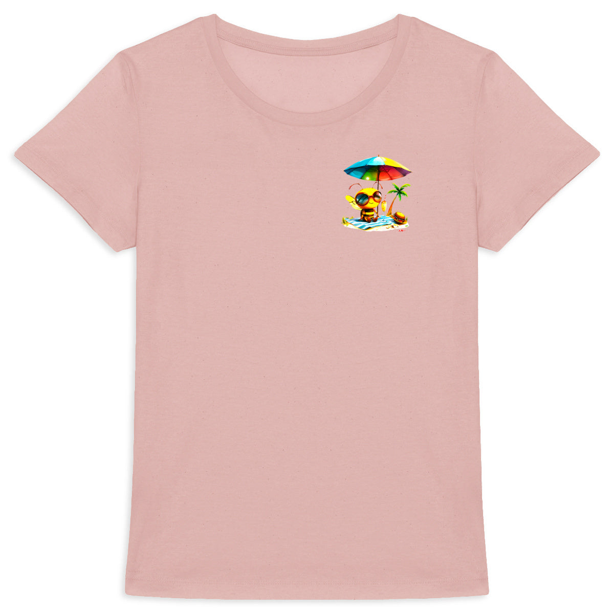 Chilling Bee at the Beach Logo T-shirt Femme à Col Rond