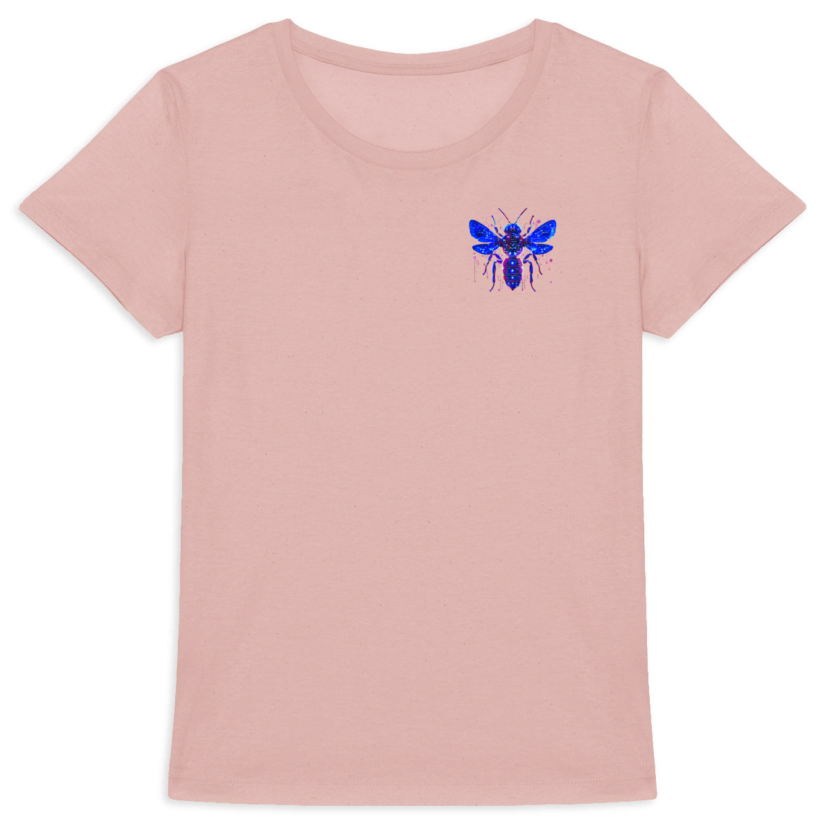 Eletronic Chip Blue Bee 1 Logo T-shirt Femme à Col Rond