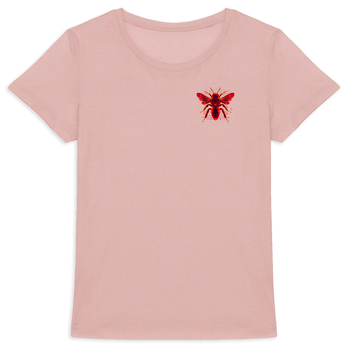 Eletronic Chip Red Bee 1 Logo T-shirt Femme à Col Rond