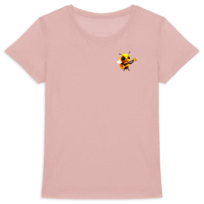 Guitar Bee 1 Logo T-shirt Femme à Col Rond