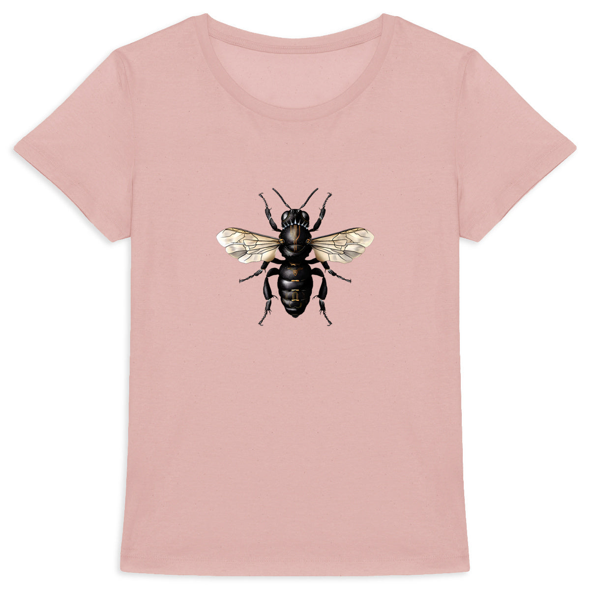 Black Panther Bee Front T-shirt Femme à Col Rond