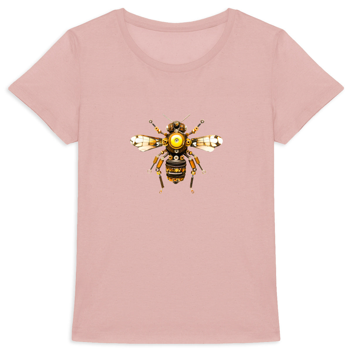 Bee Bolted 3 Front T-shirt Femme à Col Rond 