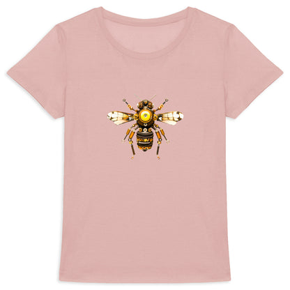 Bee Bolted 3 Front T-shirt Femme à Col Rond 