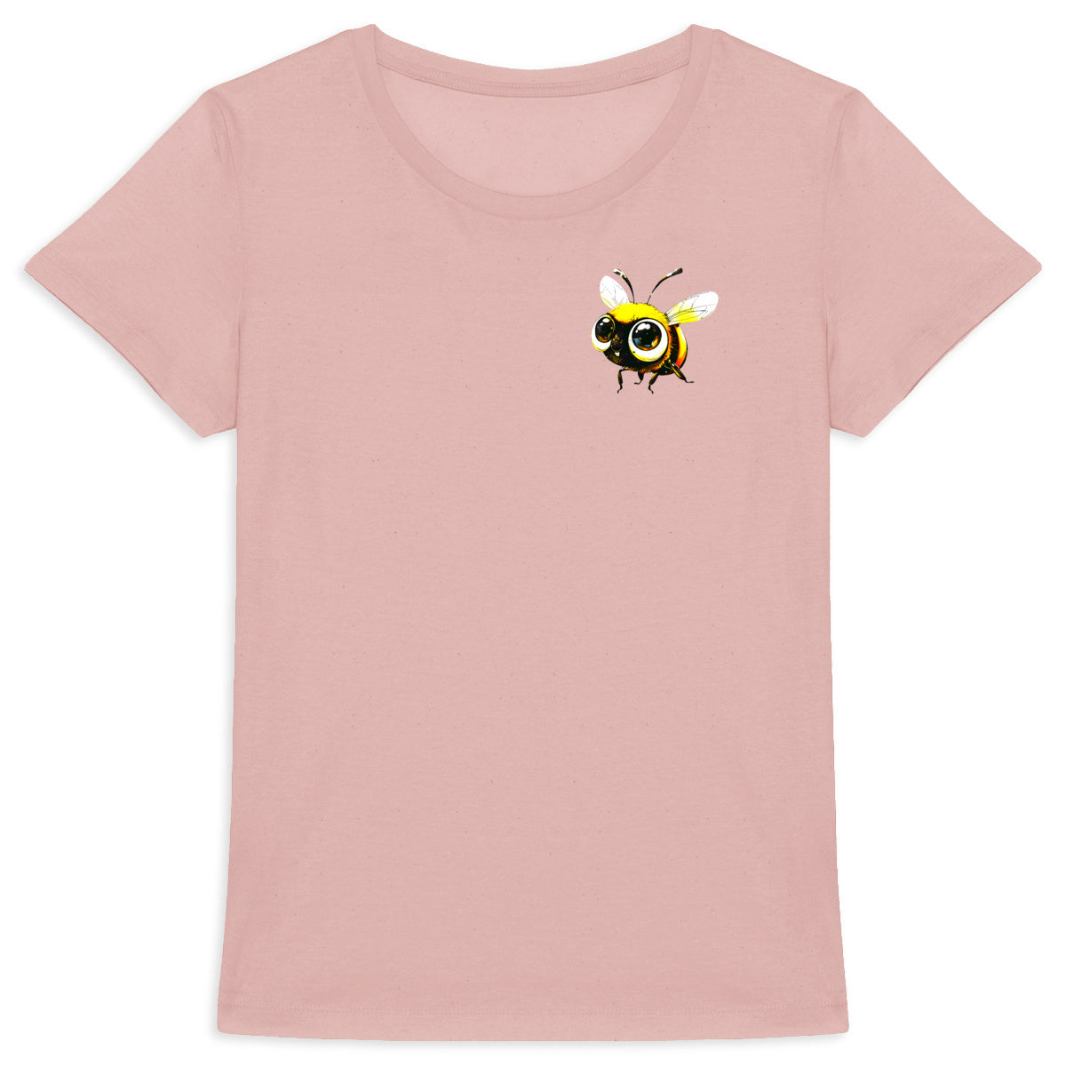 Cute Bee 2 Logo T-shirt Femme à Col Rond