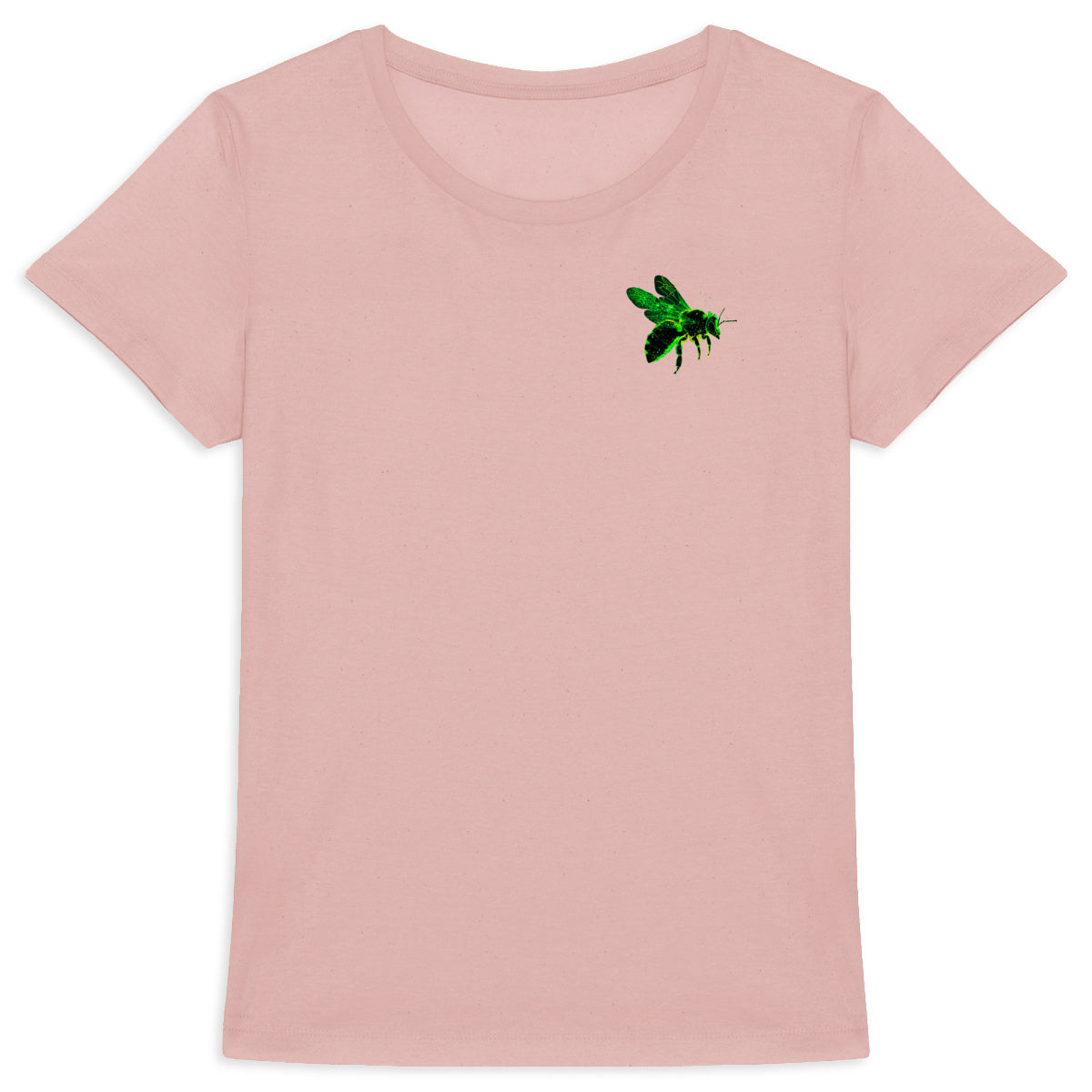 Celestial Green Bee 2 Logo T-shirt Femme à Col Rond