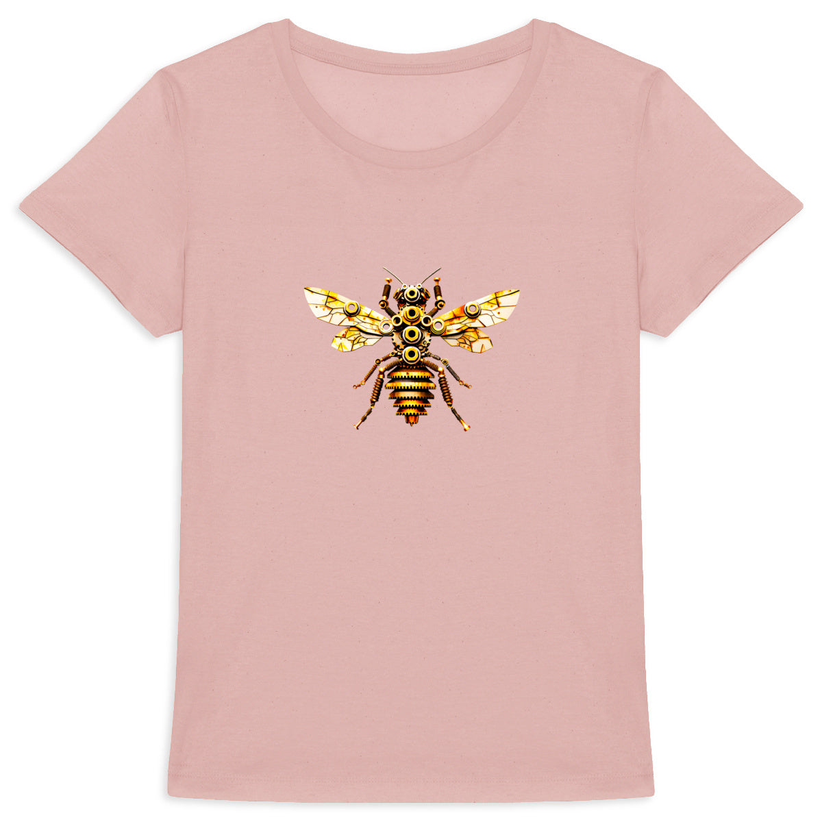 Bee Bolted 2 Front T-shirt Femme à Col Rond