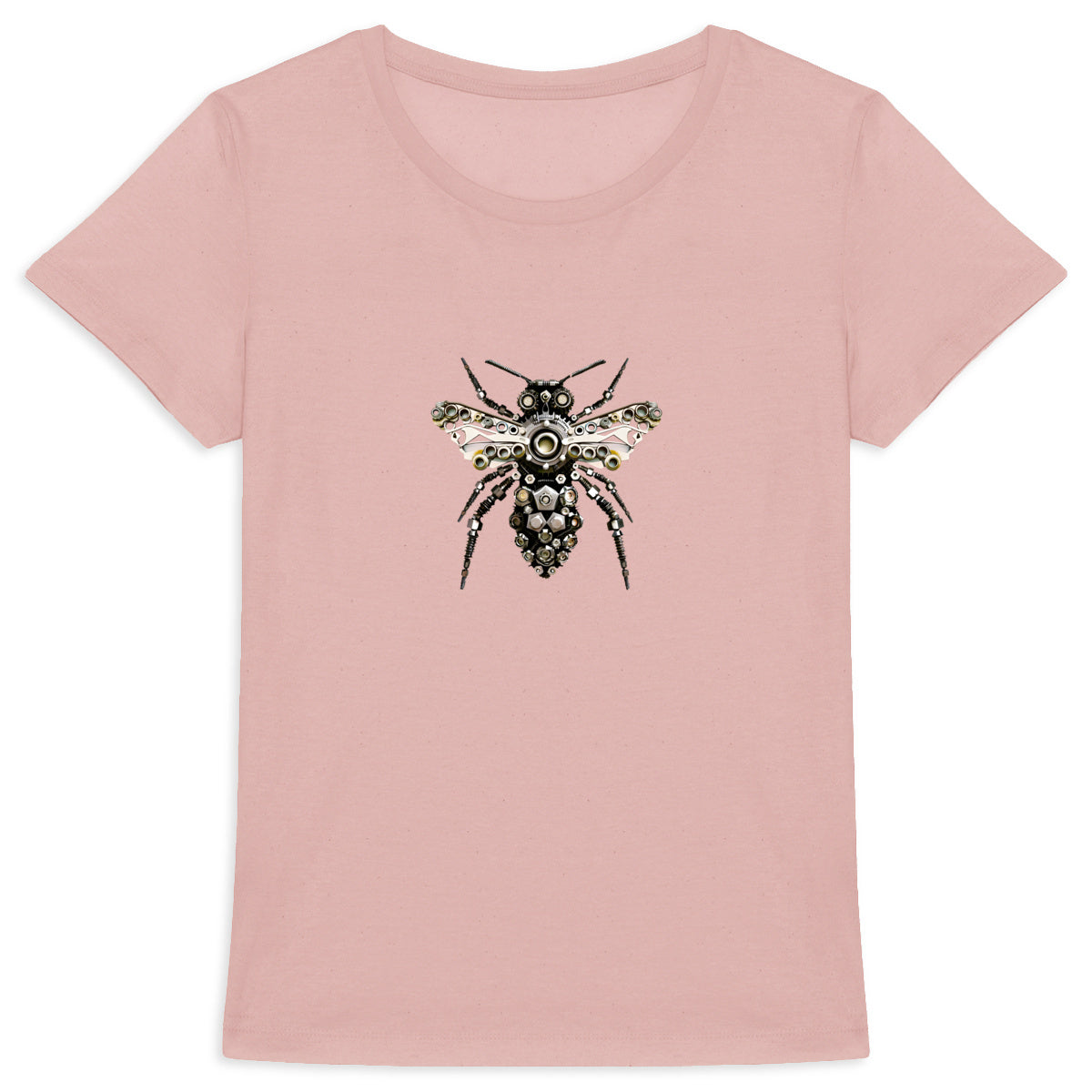 Bee Bolted 6 Front T-shirt Femme à Col Rond 