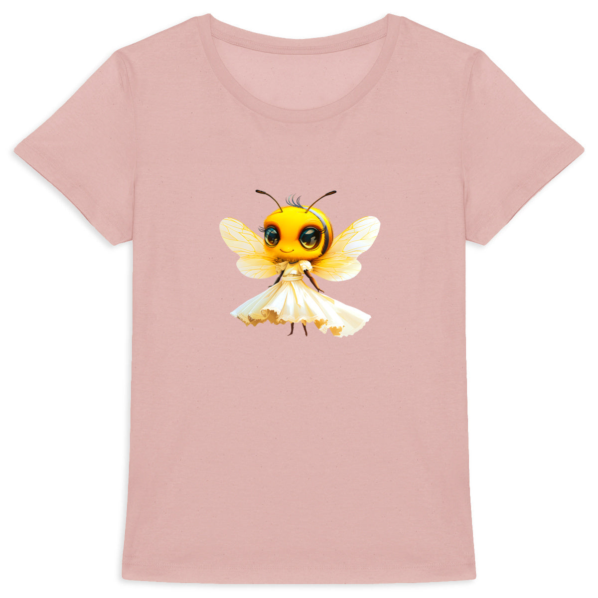 Dressed Up Bee 1 Front T-shirt Femme à Col Rond