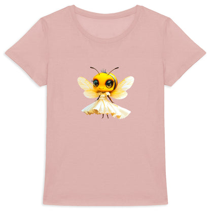 Dressed Up Bee 1 Front T-shirt Femme à Col Rond