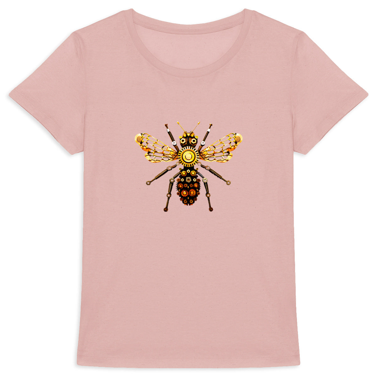 Bee Bolted 1 Front T-shirt Femme à Col Rond