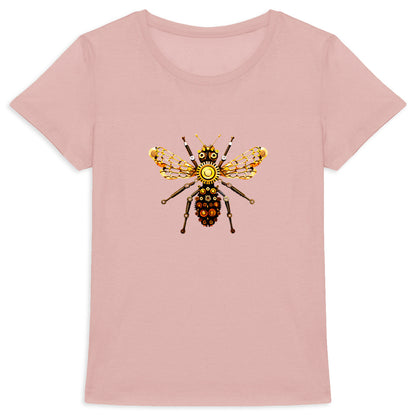 Bee Bolted 1 Front T-shirt Femme à Col Rond