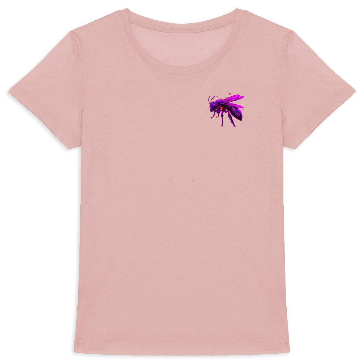 Eletronic Chip Purple Bee 2 Logo T-shirt Femme à Col Rond