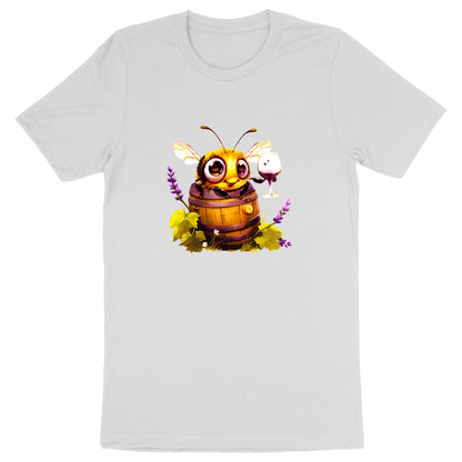 Bee Drinking Wine 3 Front T-shirt Homme à Col Rond