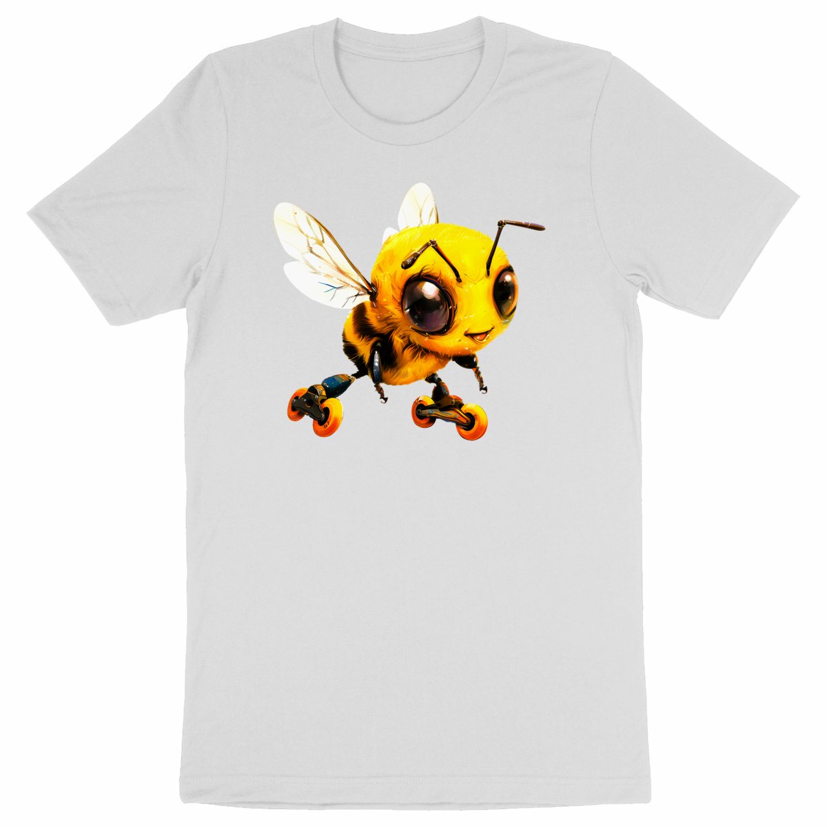 Rollerblading Bee Front T-shirt Homme à Col Rond