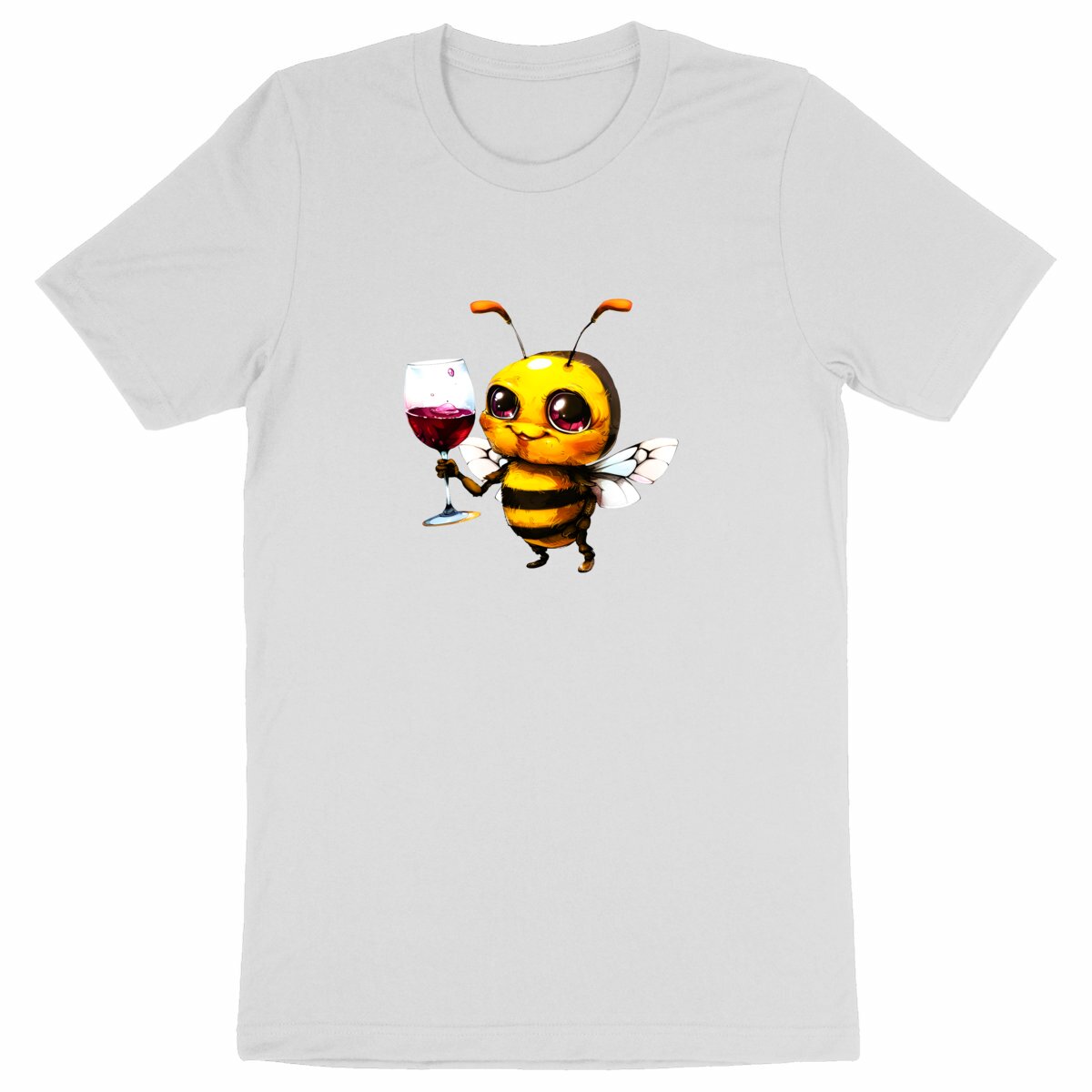 Bee Drinking Wine Front