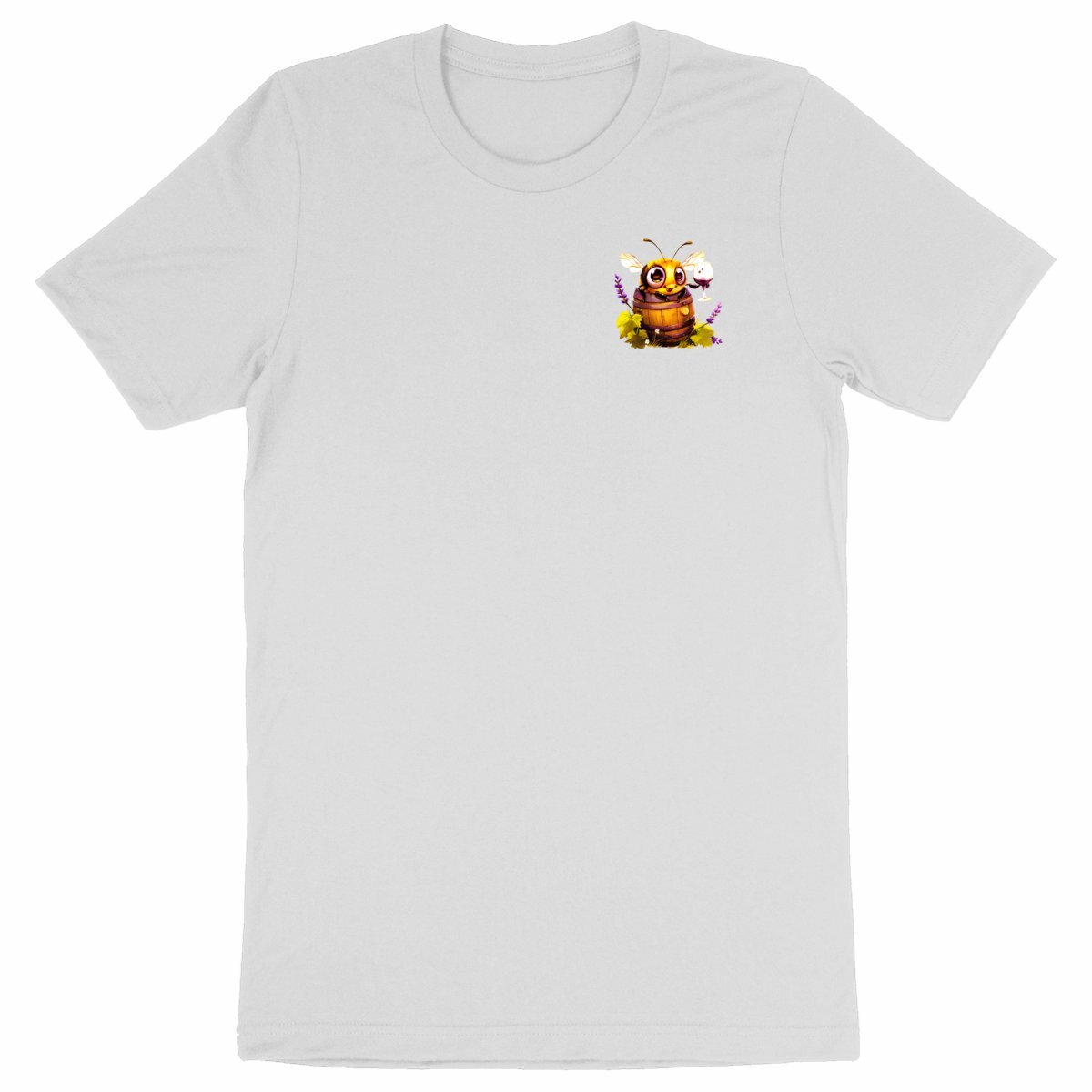 Bee Drinking Wine 3 Logo T-shirt Homme à Col Rond