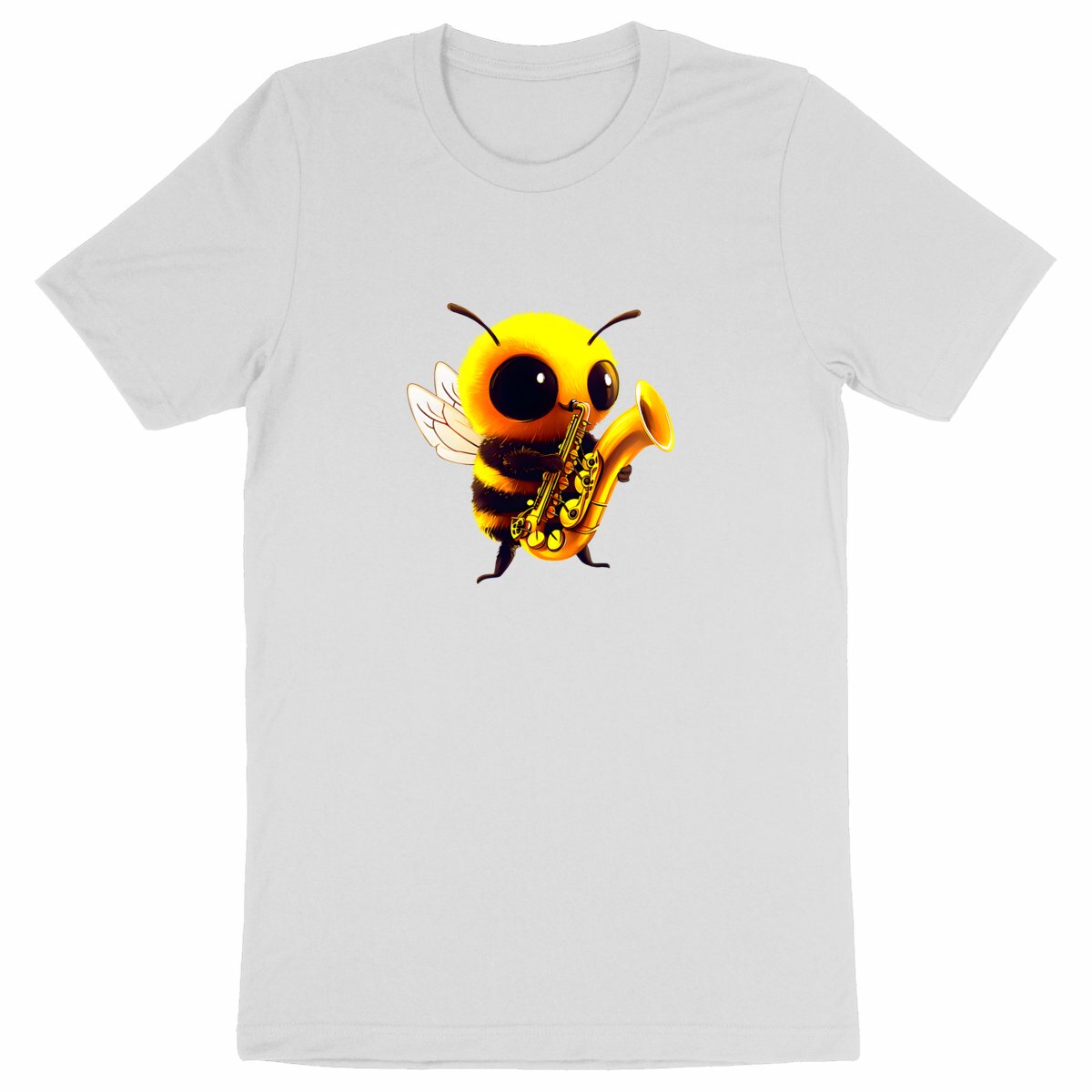 Saxophone Bee 1 Front T-shirt Homme à Col Rond