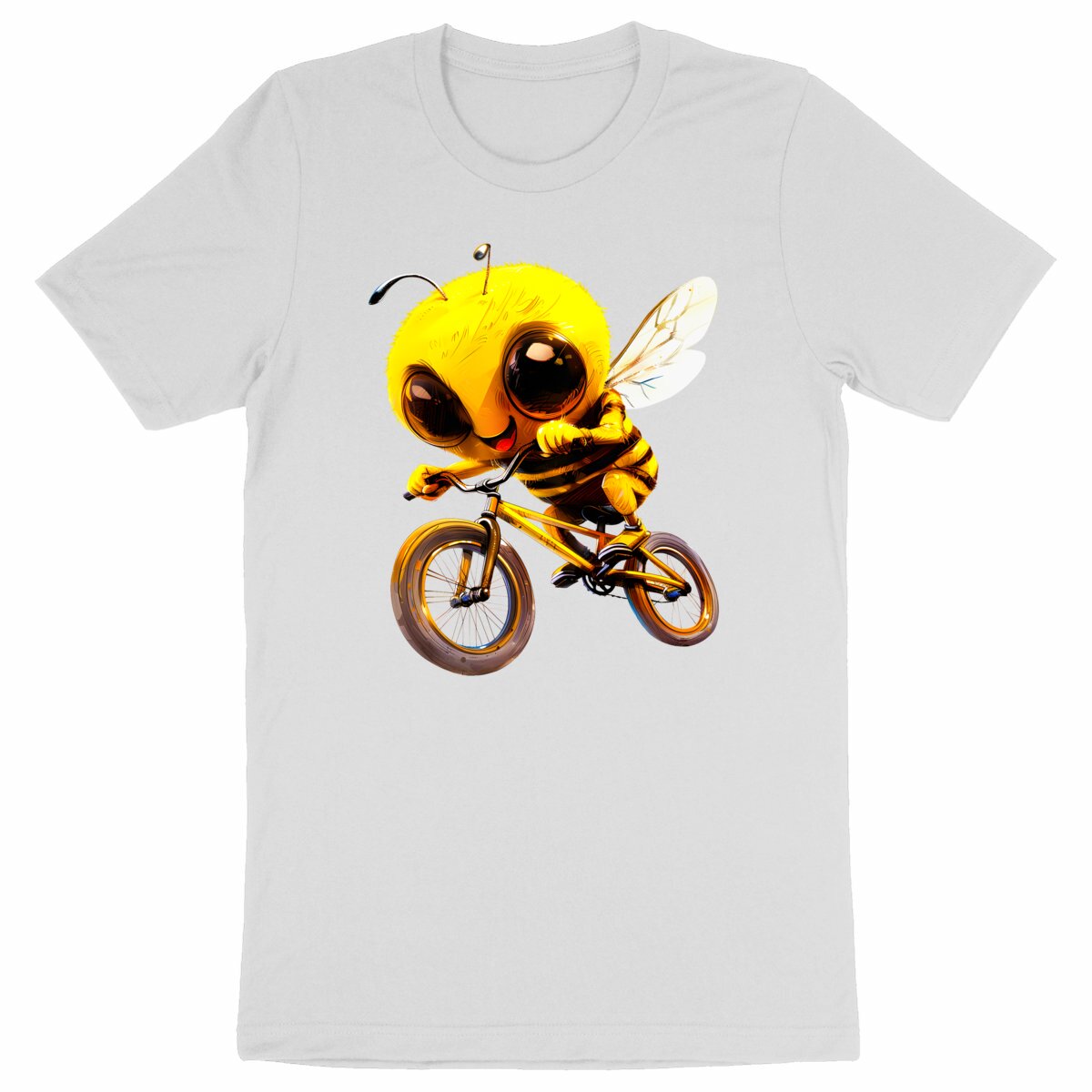 Biking Bee Front T-shirt Homme à Col Rond