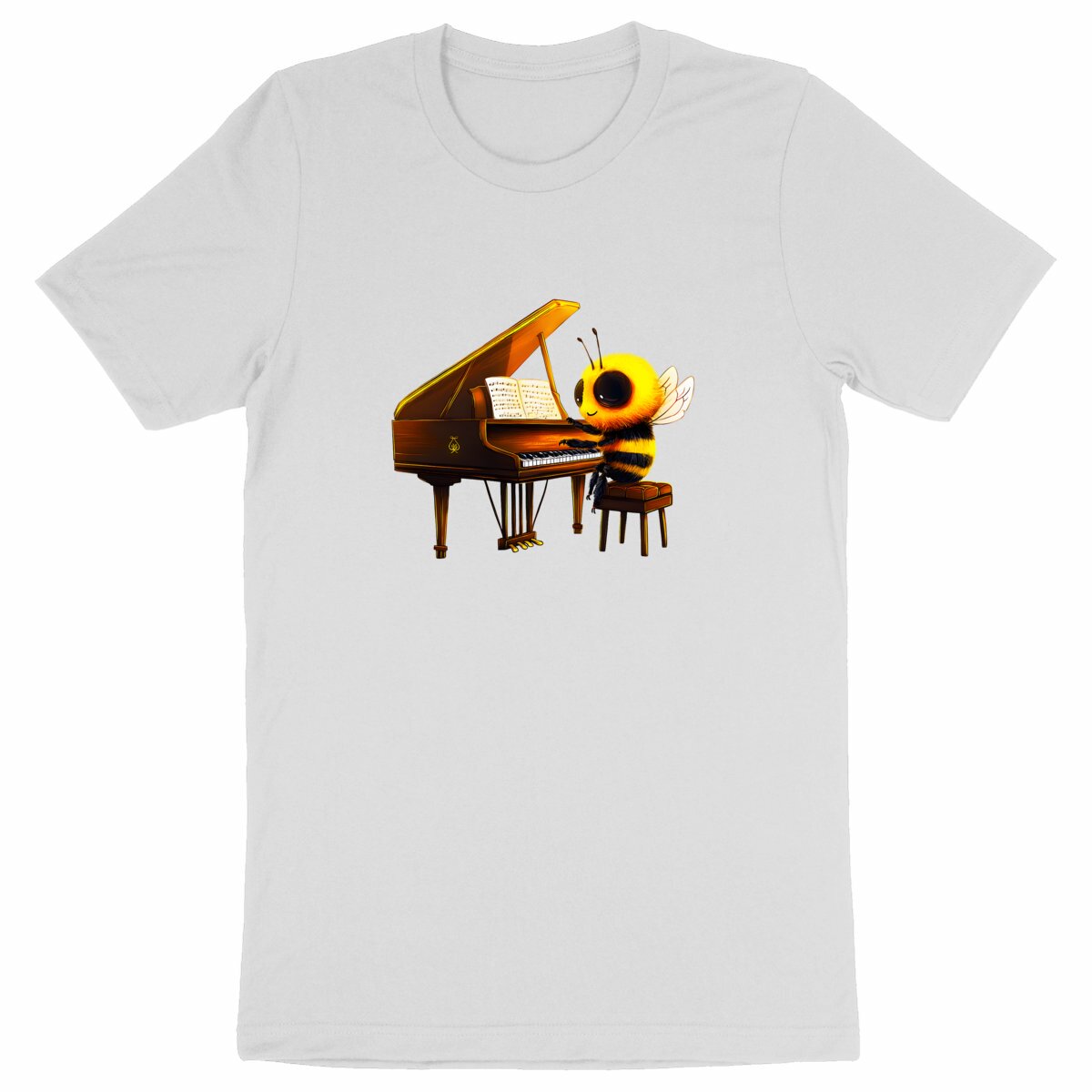 Piano Bee 1 Front T-shirt Homme à Col Rond